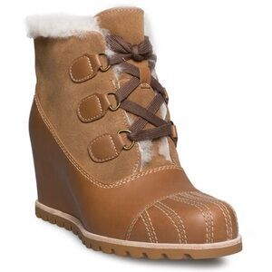 UGG Alasdair Leather Suede Sheepskin Wedge
Winter Snow Lace Up Ankle Boots 8.5